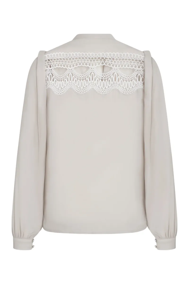Discount Bruuns Bazaar CamillaBBAbenas shirt - Silver Cloud