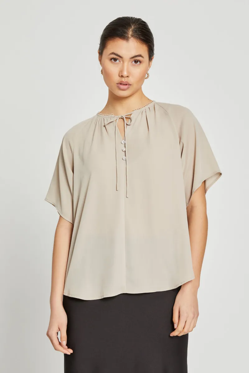 Hot Bruuns Bazaar CamillaBBLuia blouse - Plaza Taupe