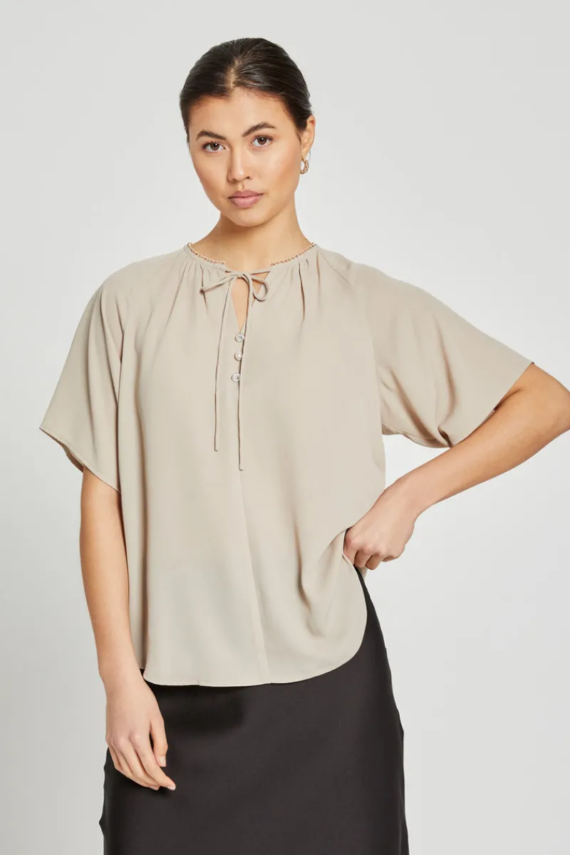 Hot Bruuns Bazaar CamillaBBLuia blouse - Plaza Taupe