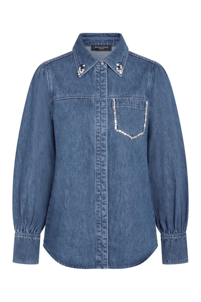 Sale Bruuns Bazaar CanaBBBess shirt - Dark Blue denim