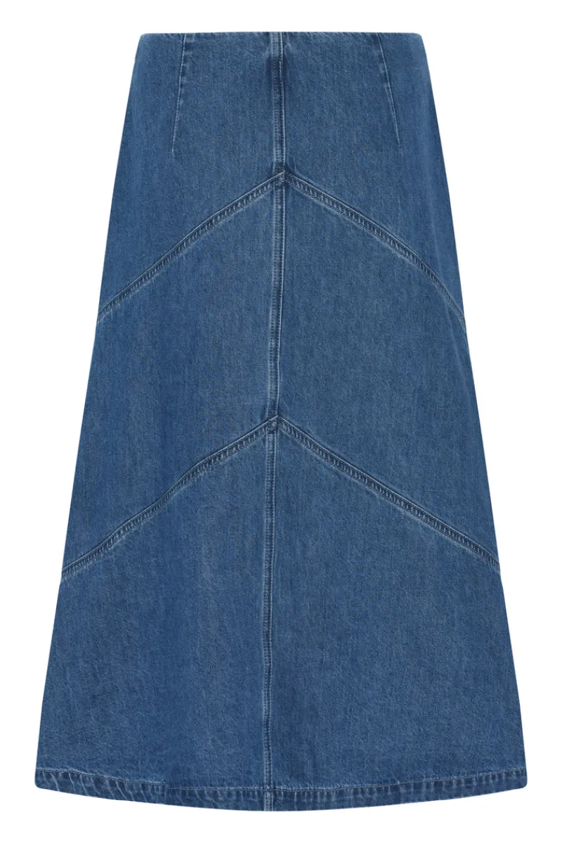 Outlet Bruuns Bazaar CanaBBEleen skirt - Dark Blue denim