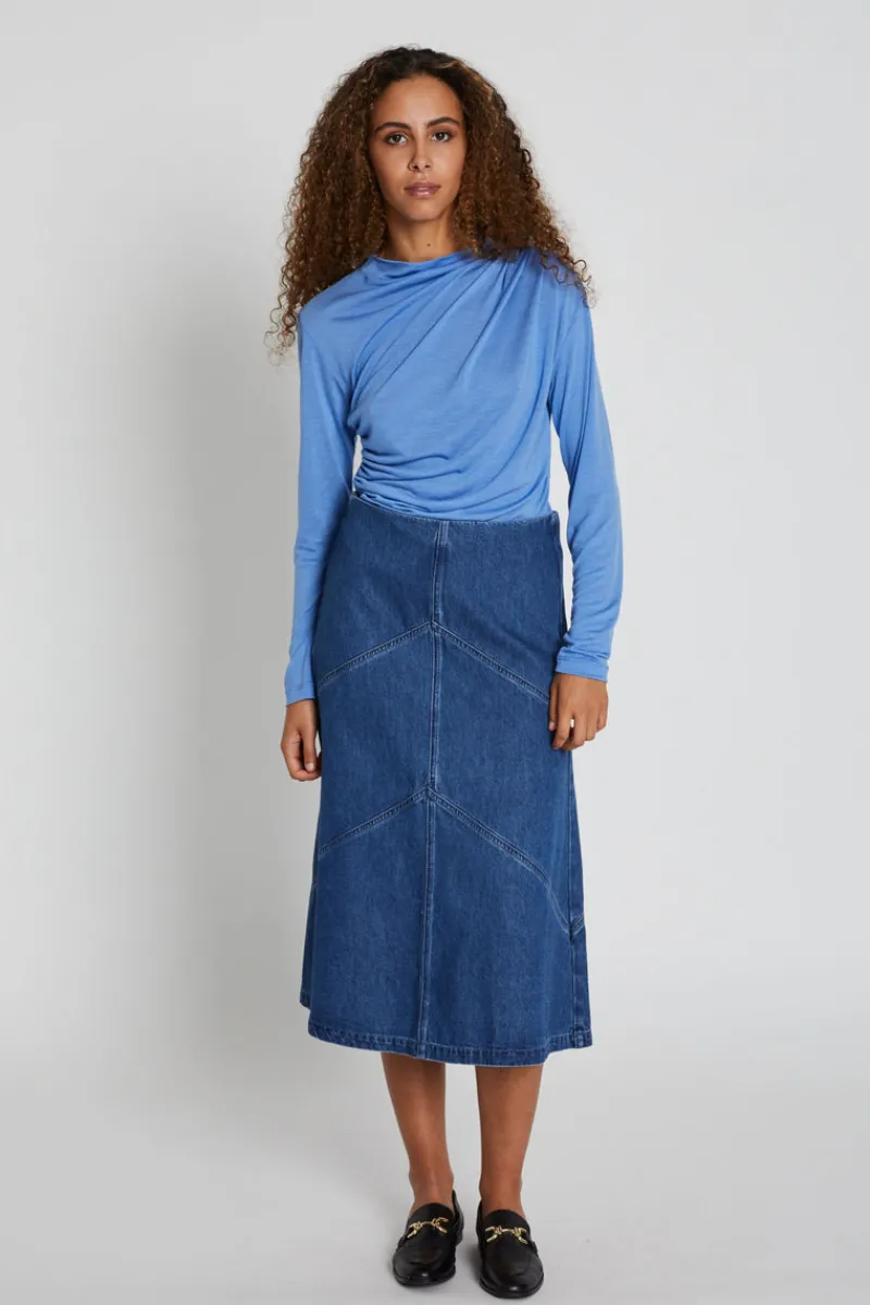 Outlet Bruuns Bazaar CanaBBEleen skirt - Dark Blue denim