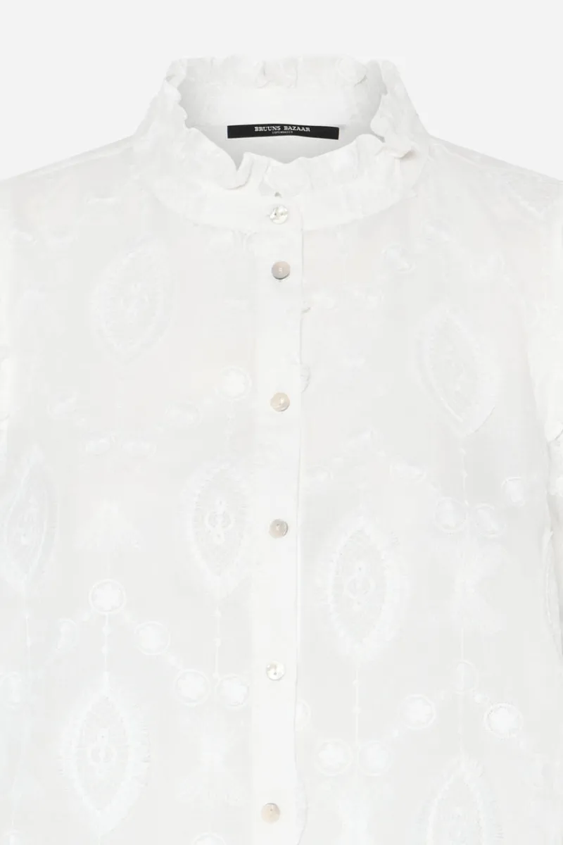 Discount Bruuns Bazaar CanterburyBBCaro shirt - White