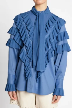 Fashion Bruuns Bazaar CardiniBBTilja shirt - Cornflower blue