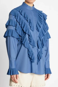 Fashion Bruuns Bazaar CardiniBBTilja shirt - Cornflower blue