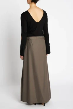 New Bruuns Bazaar CarotaBBTuva skirt - Dark Concrete