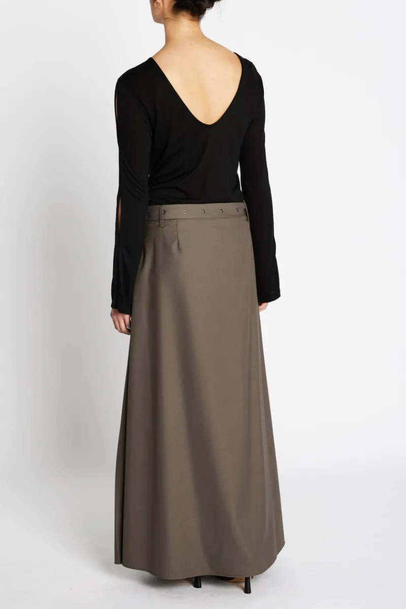 New Bruuns Bazaar CarotaBBTuva skirt - Dark Concrete