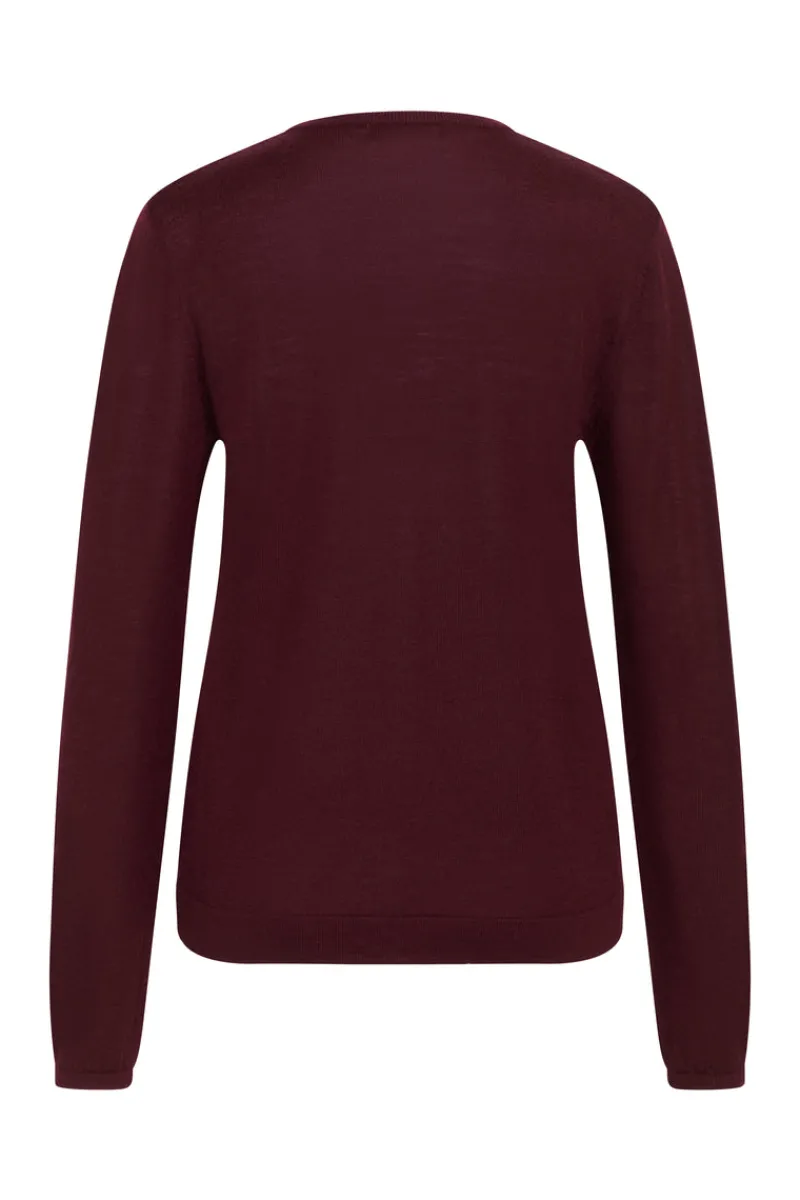 Outlet Bruuns Bazaar CharleneBBRound Neck knit - Wine