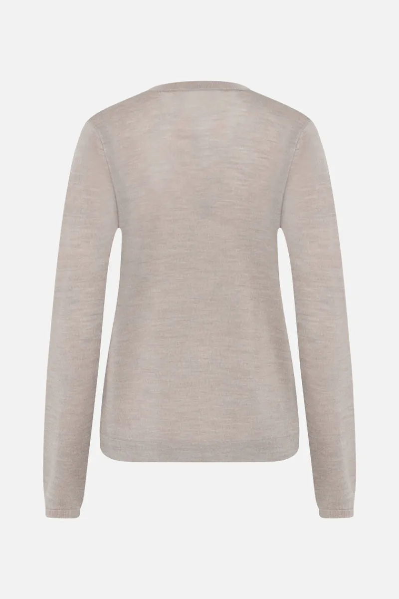 Online Bruuns Bazaar CharleneBBRRonde halsbreisel - Sand Melange