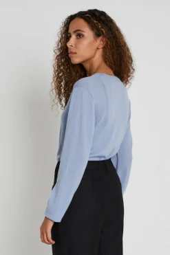 Sale Bruuns Bazaar CharleneBBRRonde halsbreisel - Vista blauw