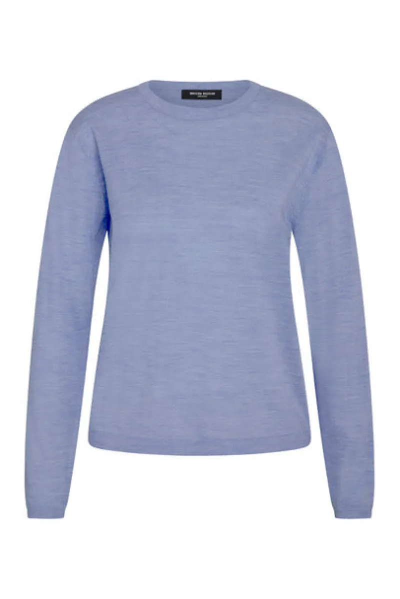 Sale Bruuns Bazaar CharleneBBRRonde halsbreisel - Vista blauw