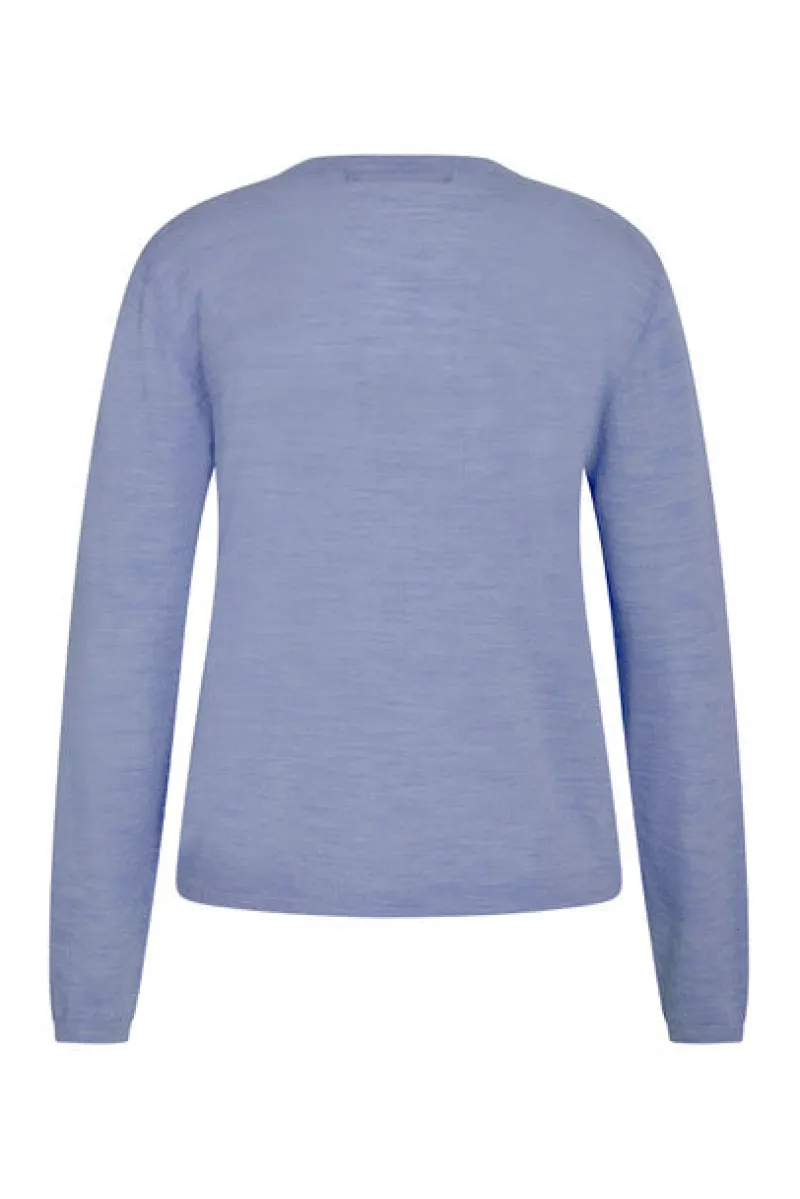 Sale Bruuns Bazaar CharleneBBRRonde halsbreisel - Vista blauw