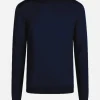 New Bruuns Bazaar CharlesBB ronde hals - marineblauw