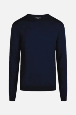 New Bruuns Bazaar CharlesBB ronde hals - marineblauw