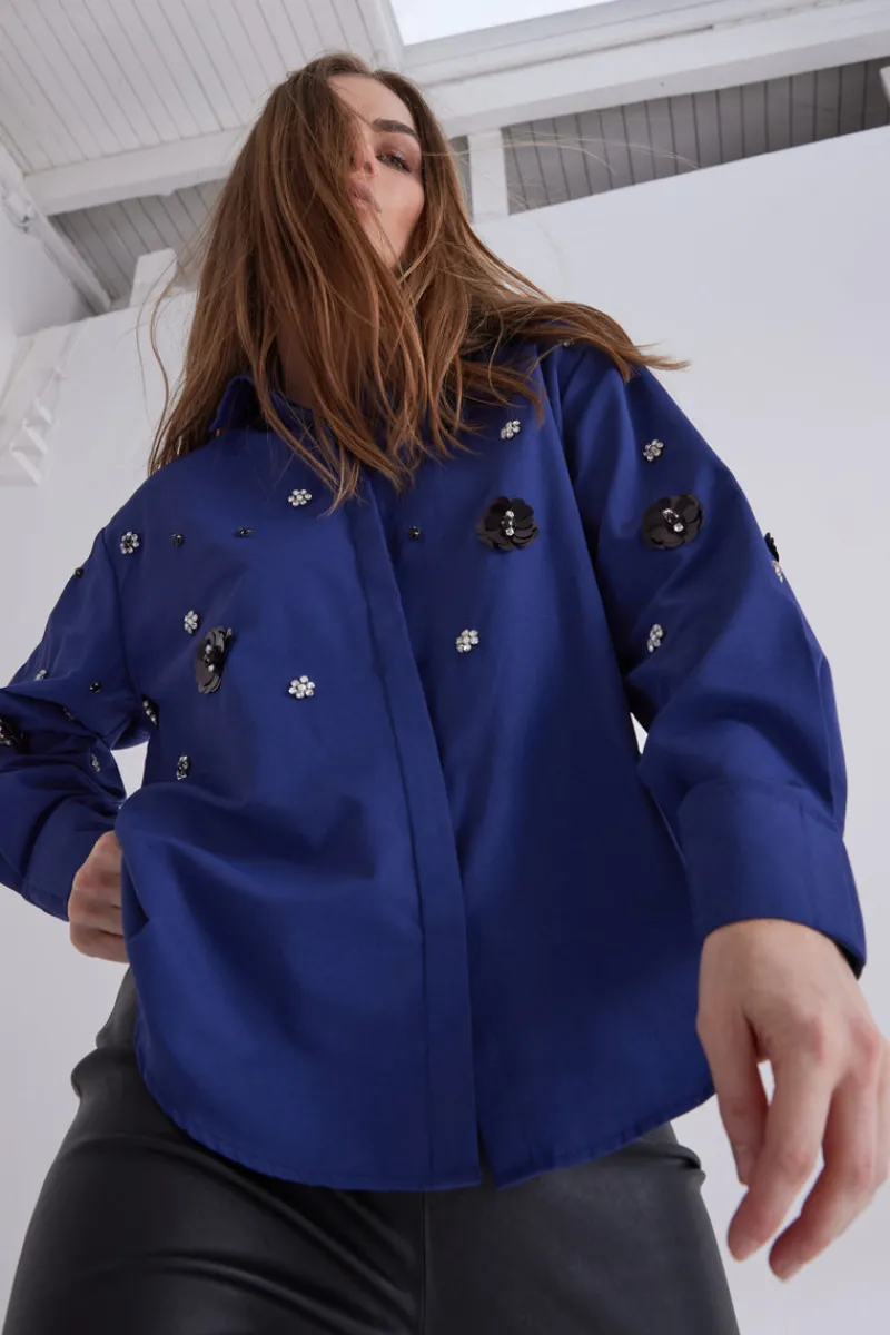 Best Bruuns Bazaar ChrisoulaBBBeia shirt - Dark Blue