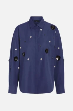 Best Bruuns Bazaar ChrisoulaBBBeia shirt - Dark Blue