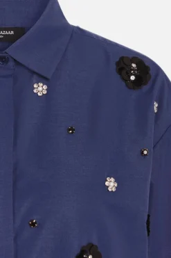 Best Bruuns Bazaar ChrisoulaBBBeia shirt - Dark Blue