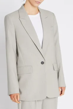 Hot Bruuns Bazaar CindySus Frida blazer - Lichtgrijs gemêleerd
