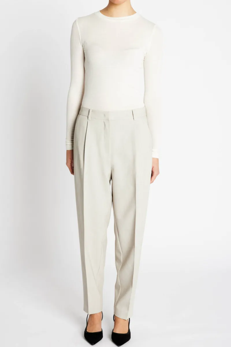 Hot Bruuns Bazaar CindySusBBDagny pants - Silver Cloud melange