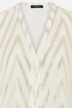 Sale Bruuns Bazaar CollardBBMajlya blouse - Kit w Metallic