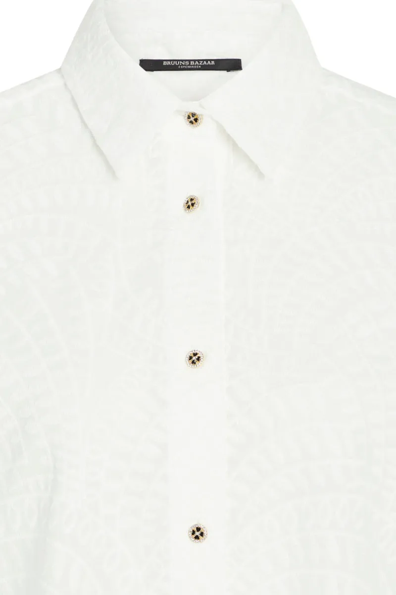 Best Bruuns Bazaar Coreopsis Blauw shirt - Sneeuwwitje