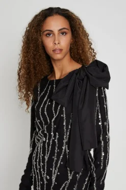 New Bruuns Bazaar DaffiBBKeiras jurk - Zwart met zilver