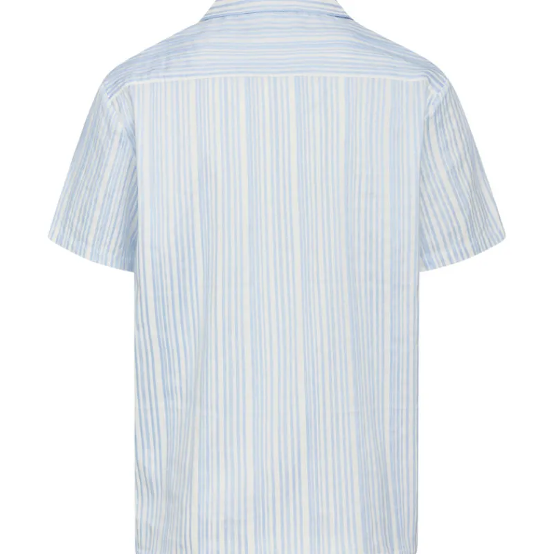 Fashion Bruuns Bazaar DimensionBBHomme shirt - Light blue stripe