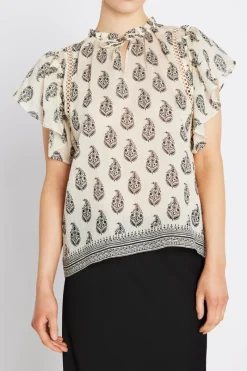 New Bruuns Bazaar DuscleBBSabina top - Cream / Black