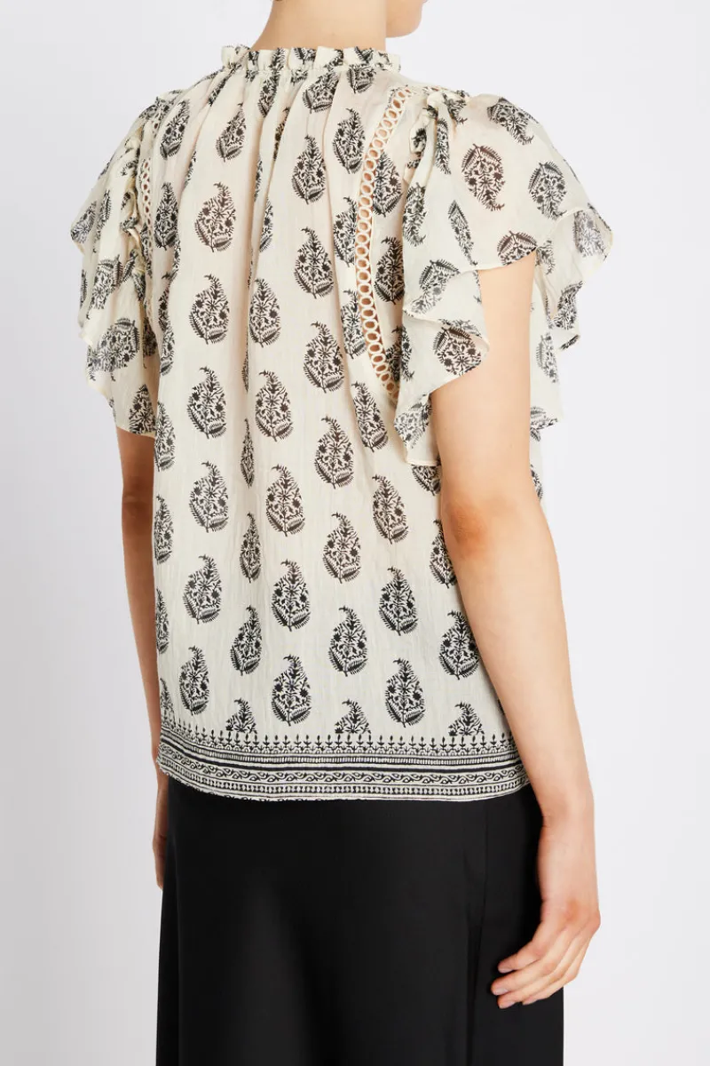 New Bruuns Bazaar DuscleBBSabina top - Cream / Black