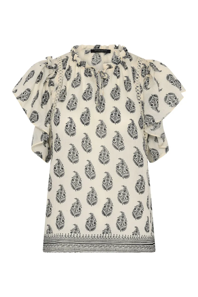 New Bruuns Bazaar DuscleBBSabina top - Cream / Black
