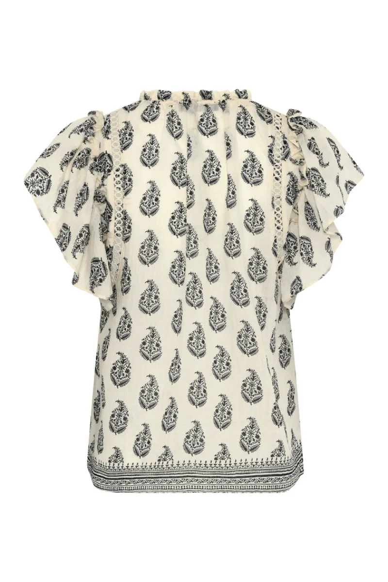 New Bruuns Bazaar DuscleBBSabina top - Cream / Black