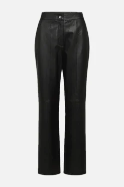 Discount Bruuns Bazaar EyteliaBBKaranya leer BROEK - Zwart