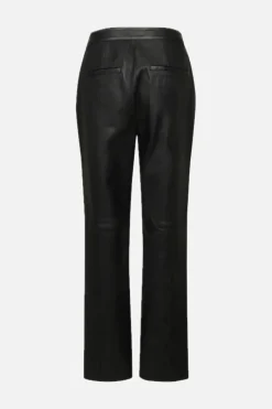 Discount Bruuns Bazaar EyteliaBBKaranya leer BROEK - Zwart