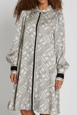 Best Bruuns Bazaar FloretBBBecca jurk - Lichte logoprint
