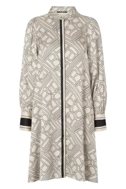 Best Bruuns Bazaar FloretBBBecca jurk - Lichte logoprint