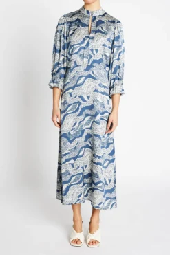 Sale Bruuns Bazaar FloretBBClarenas dress - Blue lace print