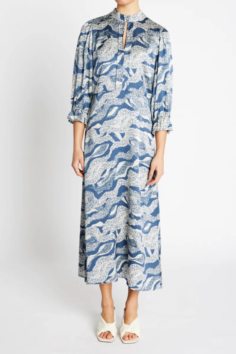 Sale Bruuns Bazaar FloretBBClarenas dress - Blue lace print
