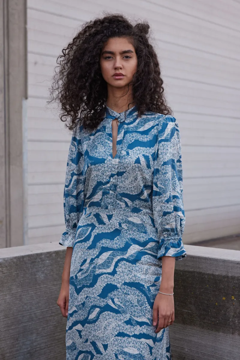 Sale Bruuns Bazaar FloretBBClarenas dress - Blue lace print