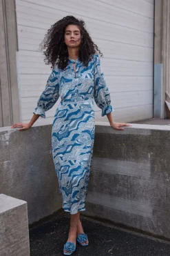 Sale Bruuns Bazaar FloretBBClarenas dress - Blue lace print