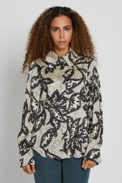 Sale Bruuns Bazaar FloretBBElas shirt - Sand print