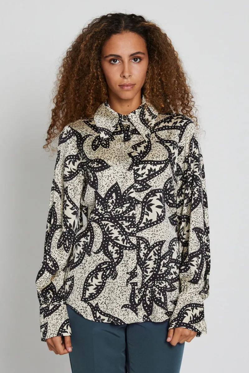 Sale Bruuns Bazaar FloretBBElas shirt - Sand print