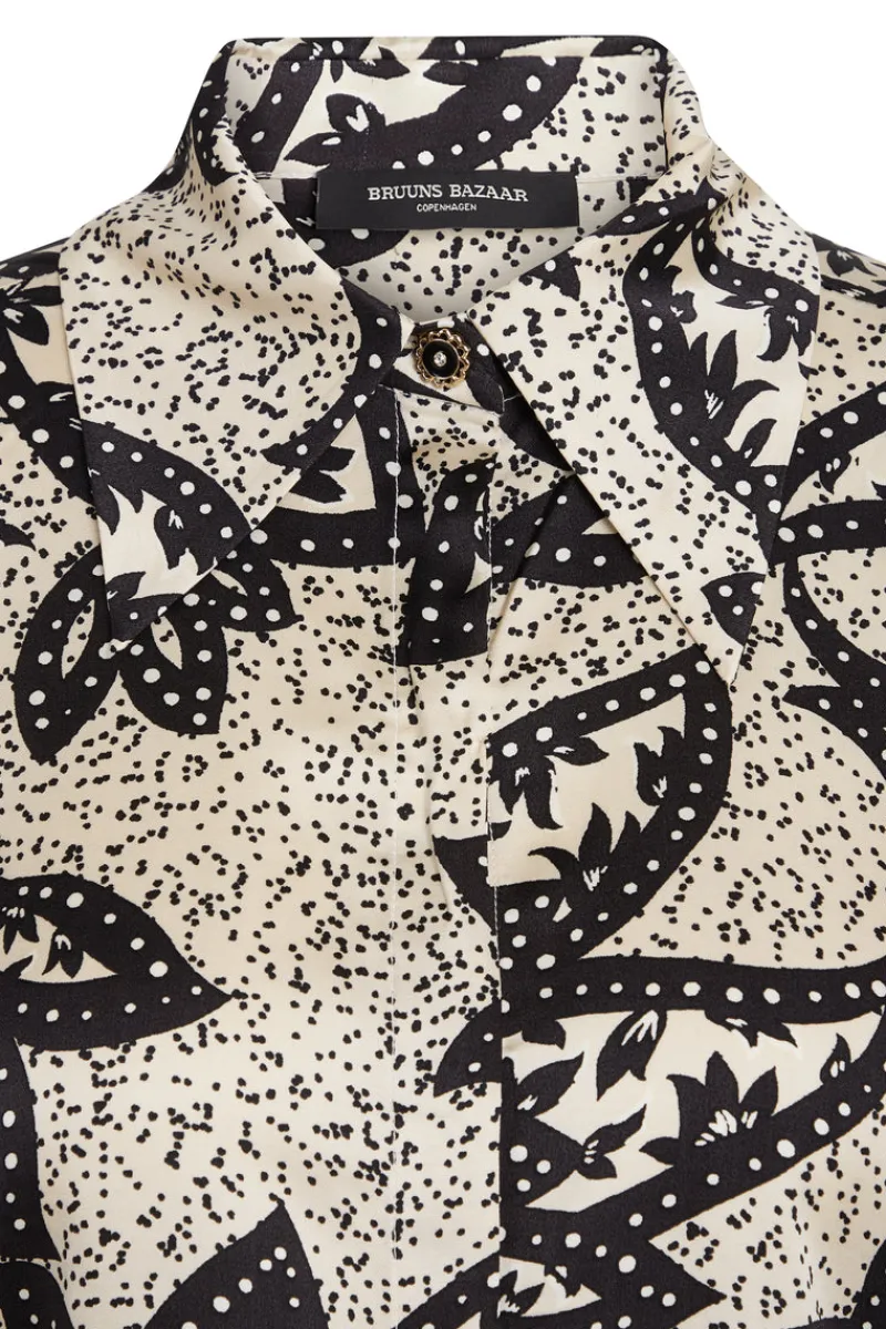 Sale Bruuns Bazaar FloretBBElas shirt - Sand print