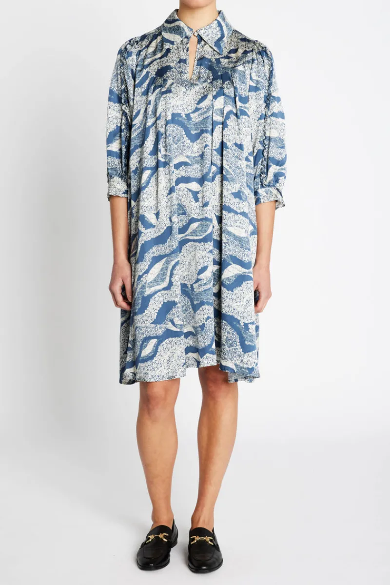 Outlet Bruuns Bazaar FloretBBTamia dress - Blue lace print