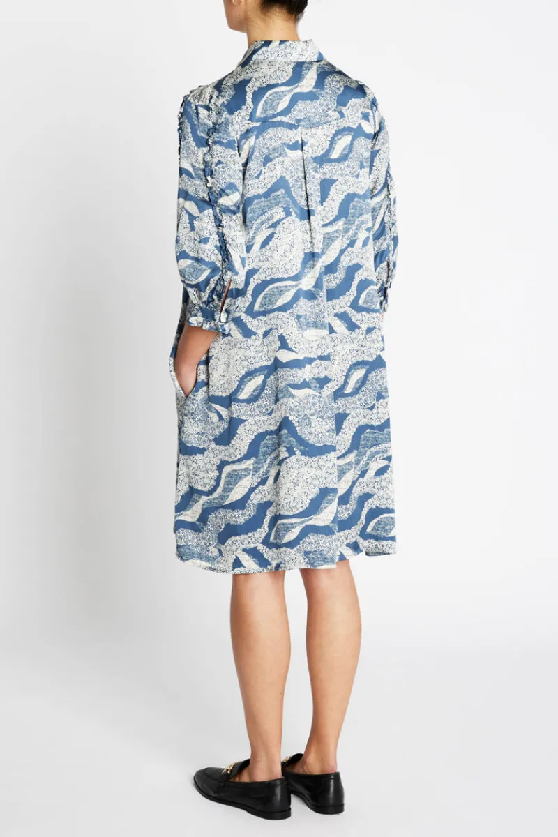 Outlet Bruuns Bazaar FloretBBTamia dress - Blue lace print