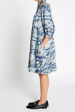 Outlet Bruuns Bazaar FloretBBTamia dress - Blue lace print