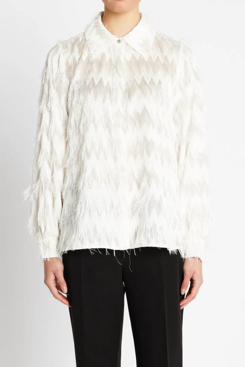 Sale Bruuns Bazaar FrillyBBArdadia shirt - Snow White