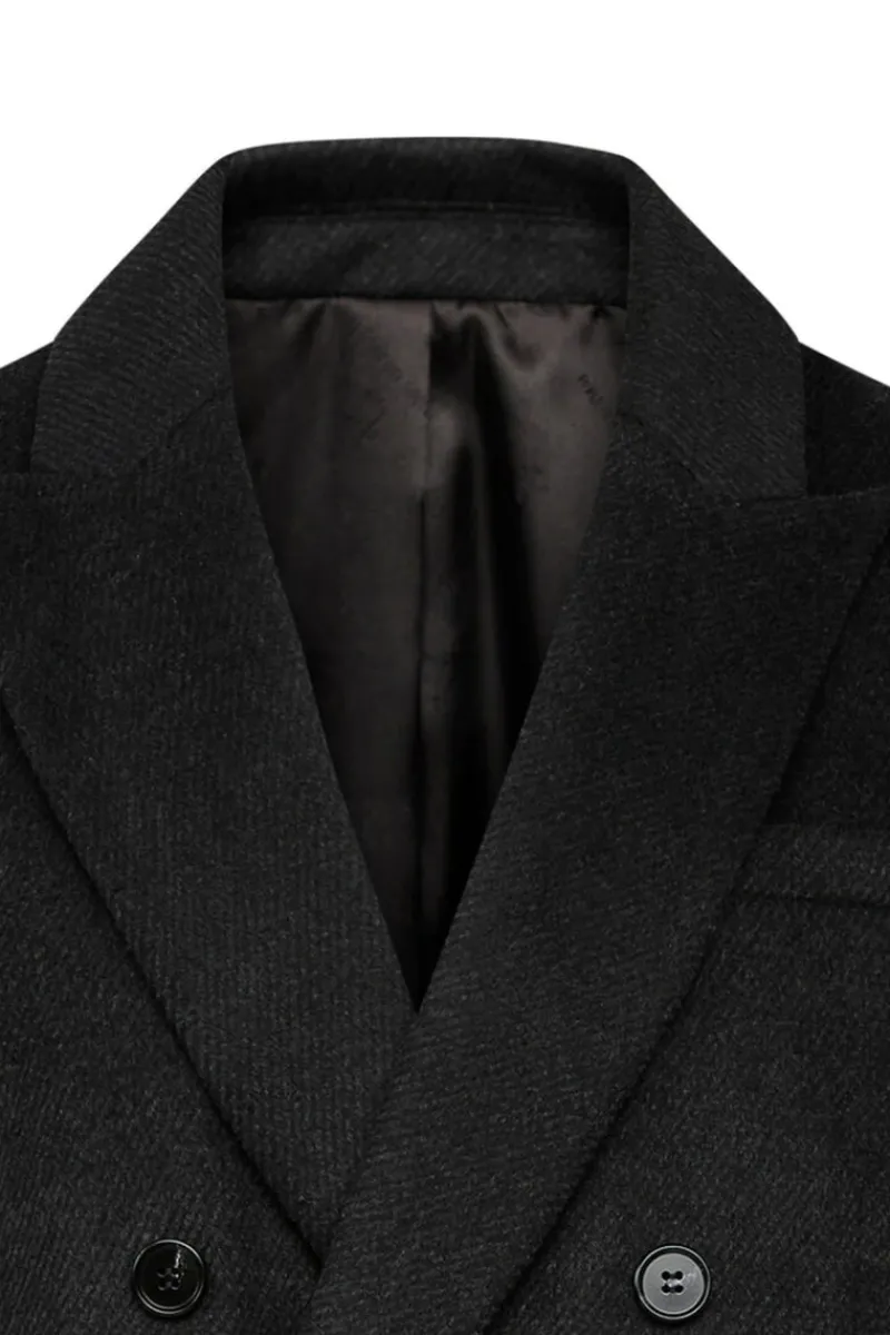 Outlet Bruuns Bazaar FuzzyBBDoubalina coat - Black melange