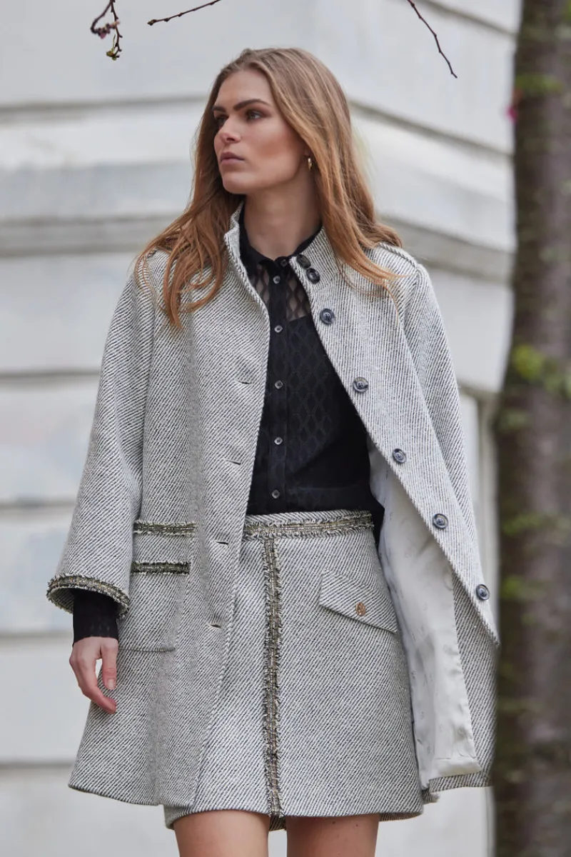 Online Bruuns Bazaar GalantusBBCasja coat - Black/White