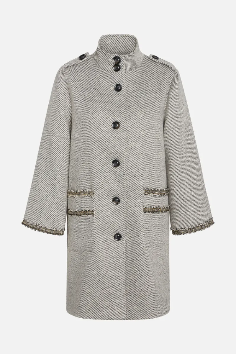 Online Bruuns Bazaar GalantusBBCasja coat - Black/White