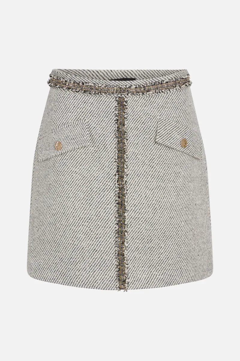 Outlet Bruuns Bazaar GalantusBBMabelle rok - Zwart/Wit